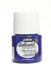 Pebeo Setacolor Transparent - Peinture pour textile - 45 ml - bleu outremer