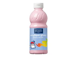 Lefranc Bourgeois Glossy - peinture acrylique - rose bonbon - 500 ml