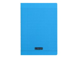 Calligraphe 8000 - Cahier polypro A4 (21x29,7cm) - 140 pages - grands carreaux (seyès) - bleu