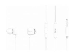 JAYM - écouteurs Jack 3.5mm - Intra-auriculaire - avec Télécommande et Micro - Blanc