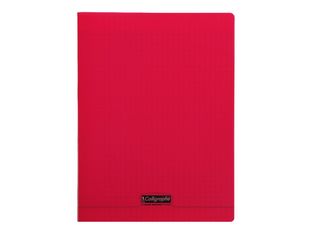 Calligraphe 8000 - Cahier polypro 24 x 32 cm - 140 pages - grands carreaux (seyès) - rouge