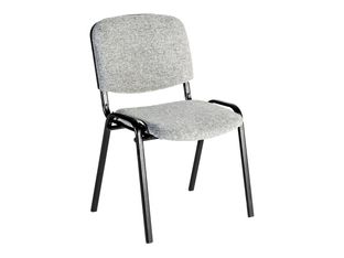 Chaise COIGNY ECO - pieds noirs - gris