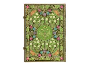 Paperblanks Poésie en Fleurs - Carnet en reliure piquée - 210 x 300 mm - 64 feuilles / 128 pages - uni - vert