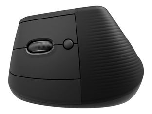 Logitech Lift - souris ergonomique sans fil pour gaucher - Bluetooth, 2.4 GHz - graphite