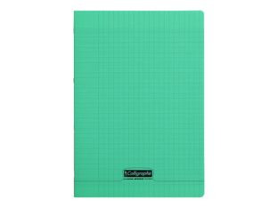 Calligraphe 8000 - Cahier polypro A4 (21x29,7cm) - 140 pages - grands carreaux (seyès) - vert