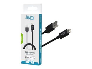 JAYM - Câble Lightning - USB vers Lightning - 1 m - noir 