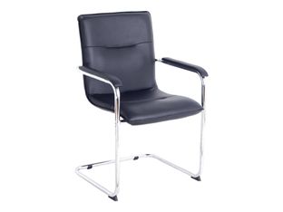 Chaise LUGE - accoudoirs fixes - noir