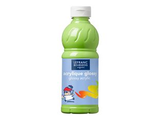 Lefranc Bourgeois Enfants - Peinture acrylique à base d'eau - vert anis brillant - 500 ml