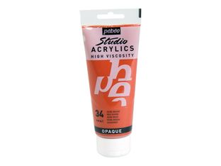 Pebeo Studio Acrylics - Peinture acrylique à base d'eau - ocre rouge - 100 ml