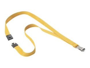 DURABLE SOFT COLOUR - 10 Lacets pour badge - 440 x 15 mm - jaune foncé