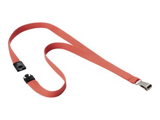 DURABLE SOFT COLOUR - 10 cordons pour badge - Corail