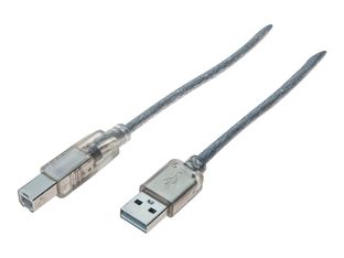 exertis Connect - Câble USB - USB (M) pour USB type B (M) - USB 2.0 - 1.8 m - transparent