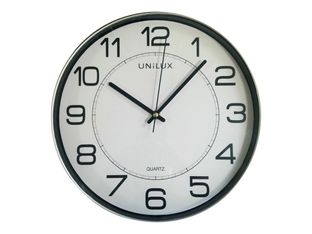 UNILUX MAGNET - Horloge - quartz - montage mural - 30.5 cm - gris métal