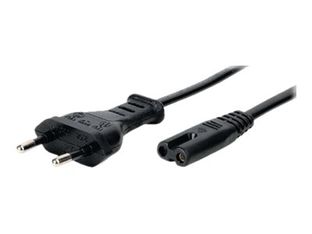 Exertis Connect - Câble d'alimentation - Power IEC 60320 C7 pour Europlug (M) - CA 250 V - 1.8 m - noir