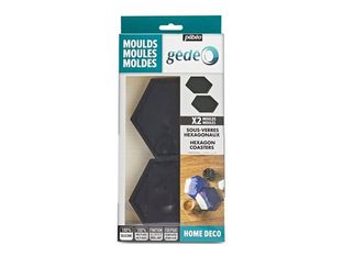 Pebeo GÉDÉO - Moule de modélisation - 2 pièces - hexagone - 12 x 12 cm - silicone