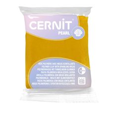 Cernit Pearl - Pâte à modeler - 56 g - jaune - argile polymère