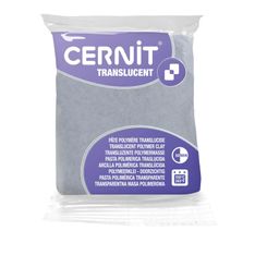 Cernit Translucent - Pâte à modeler - 56 g - glitter argent - argile polymère