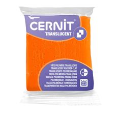 Cernit Translucent - Pâte à modeler - 56 g - orange - argile polymère