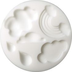Cernit - moule en silicone - nuages - diamètre 7 cm