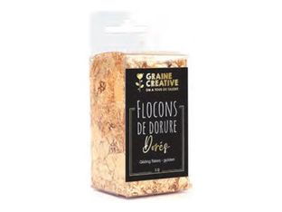 Graine Creative - Flocon de feuille - 1 g - or