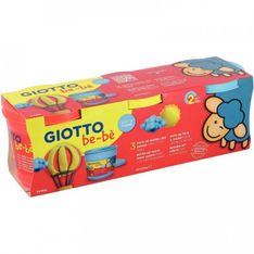 Giotto be-bè - 3 pots de pâtes à jouer - 3 x 220 g - couleurs assorties