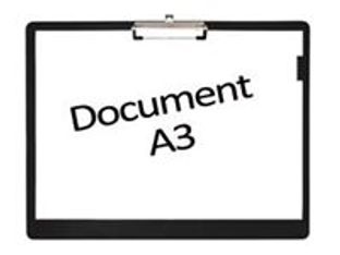 Wonday - Porte-bloc - pour A3 - paysage - noir