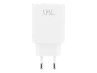 T'nB - Adaptateur secteur - GaN - 65 Watt - 3 A - PD 3.0, QC 3.0, Turbo Charge - 3 connecteurs de sortie (USB, 24 pin USB-C)