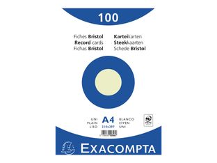 Exacompta - 100 fiches Bristol - A4 (210 x 297 mm) - vert