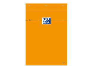 Oxford - Bloc notes - A4 - 160 pages - grands carreaux - 80G - orange