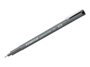 STAEDTLER pigment liner 308 - Feutre fin - non permanent - noir - encre pigmentée - 0.5 mm