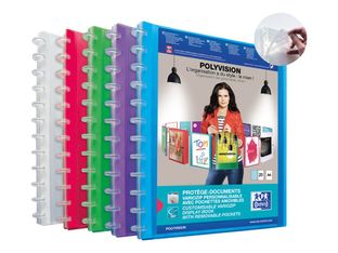 Oxford Polyvision Vario-Zip - Porte vues personnalisable rechargeable - 40 vues - A4 - disponible dans différentes couleurs translucides