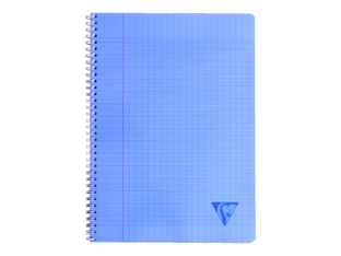 Clairefontaine Linicolor - Cahier polypro à spirale 17 x 22 cm - 100 pages - grands carreaux (Seyes) - disponible dans différentes couleurs