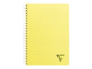 Clairefontaine Linicolor - Cahier polypro à spirale 17 x 22 cm - 100 pages - petits carreaux (5x5mm) - disponible dans différentes couleurs