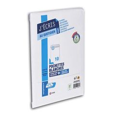 GPV - 10 pochettes blanches - C5 162 x 229 mm - 90 g/m² - sans fenêtre - blanc - bande adhésive