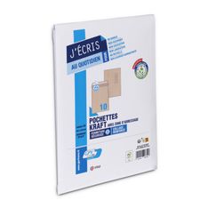 GPV - 10 Pochettes Enveloppes C5 162 x 229 mm - 85 gr - sans fenêtre - kraft - bande adhésive