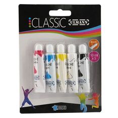 5 tubes de plastiques de gouaches - 10 ml