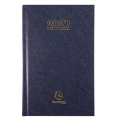 Agenda de bureau Carré - Recettes et dépenses - 1 jour par page - 13,5 x 21 cm - disponible dans différentes couleurs - Exacompta