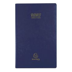 Agenda de bureau Barbara Carré - Euros et Cents - 1 jour par page - 13,5 x 21 cm - disponible dans différentes couleurs - Exacompta