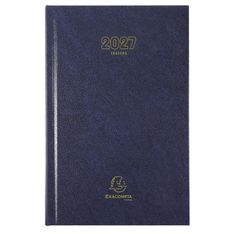 Agenda de bureau Carré - Travers horaire - 1 jour par page - 13,5 x 21 cm - disponible dans différentes couleurs - Exacompta