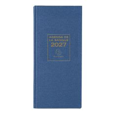 Agenda de bureau Banquier long - Euro et Cents - 1 volume - 2 pages par jour - 16 x  34 cm - disponible dans différentes couleurs - Exacompta 
