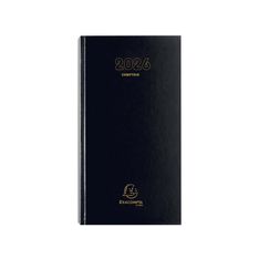Agenda Comptoir Euro et cents - 1 jour par page - 15 x 27 cm - noir - Exacompta