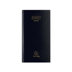 Agenda de bureau Comptoir - Euros et Cents - 1 jour par page - 15 x 27 cm - noir - Exacompta