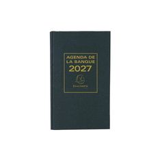 Agenda de bureau Banquier Large - Euros et Cents - 2 volumes - 2 pages par jour - 17,5 x 28 cm - Noir - Exacompta