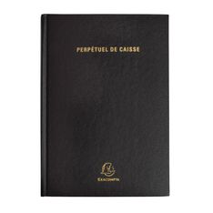 Agenda de bureau Perpétuel de Caisse - 1 jour par page - 14,8 x 21 cm - noir - Exacompta