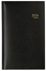Agenda de poche Interplan Lima - 1 semaine sur 2 pages - 9 x 16 cm - noir - Brepols