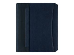 Oberthur Oregon - Conférencier A4 zippé - anneaux amovibles - bleu marine