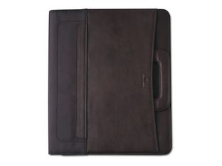 Oberthur Oregon - Conférencier A4 zippé à poignées rétractatables - anneaux - bleu marine