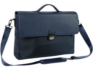 Oberthur Oregon - Cartable rigide 2 compartiments - pour ordinateur portable 17,3" - bleu marine