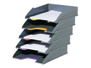 Durable Varicolor - 5 Corbeilles à courrier - coloris assortis