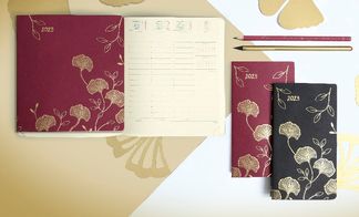 Agenda Ginkgo Eurotime 18 - 1 semaine sur 2 pages - 15 x 17 cm - disponible dans différentes couleurs - Exacompta
